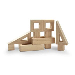 wooden geometric hollow blocks